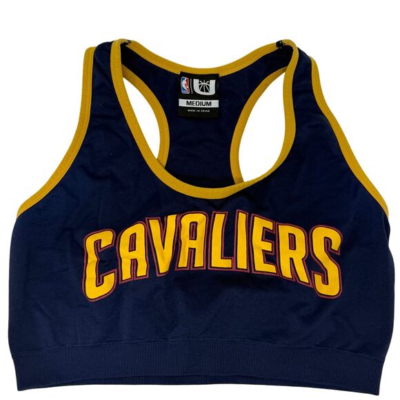 Cleveland Cavaliers NBA Sports Bra Women’s Medium Blue Gold Basketball Racerback - Picture 1 of 5